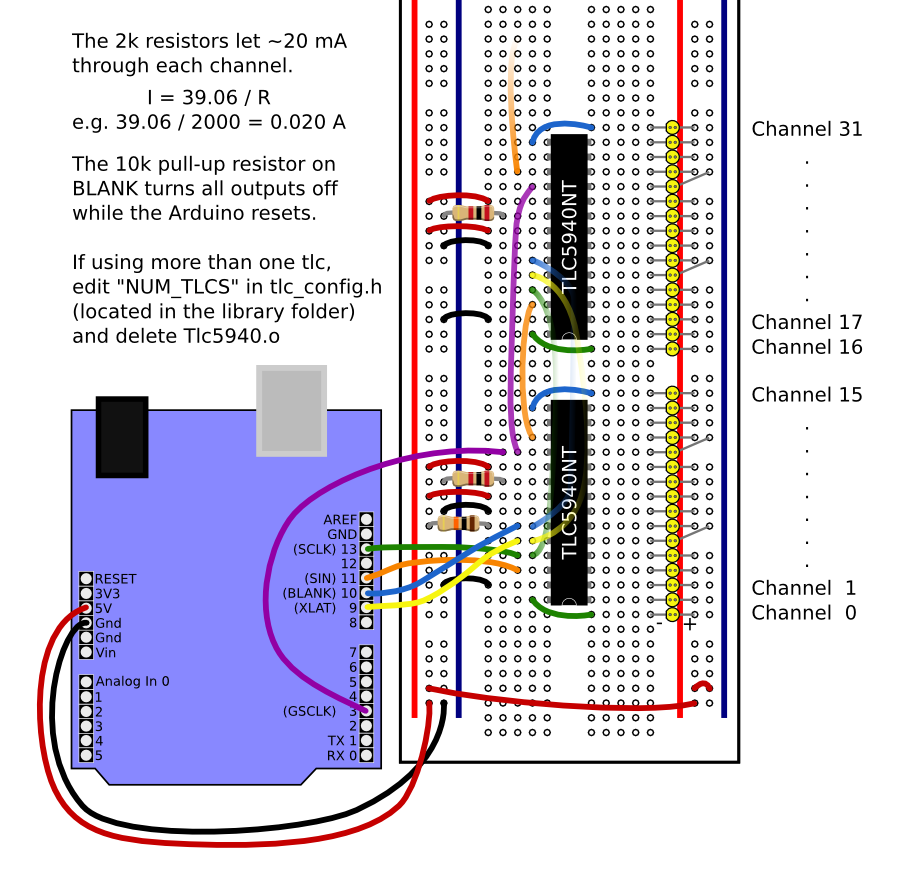 Schematic for Arduino and TLC59540