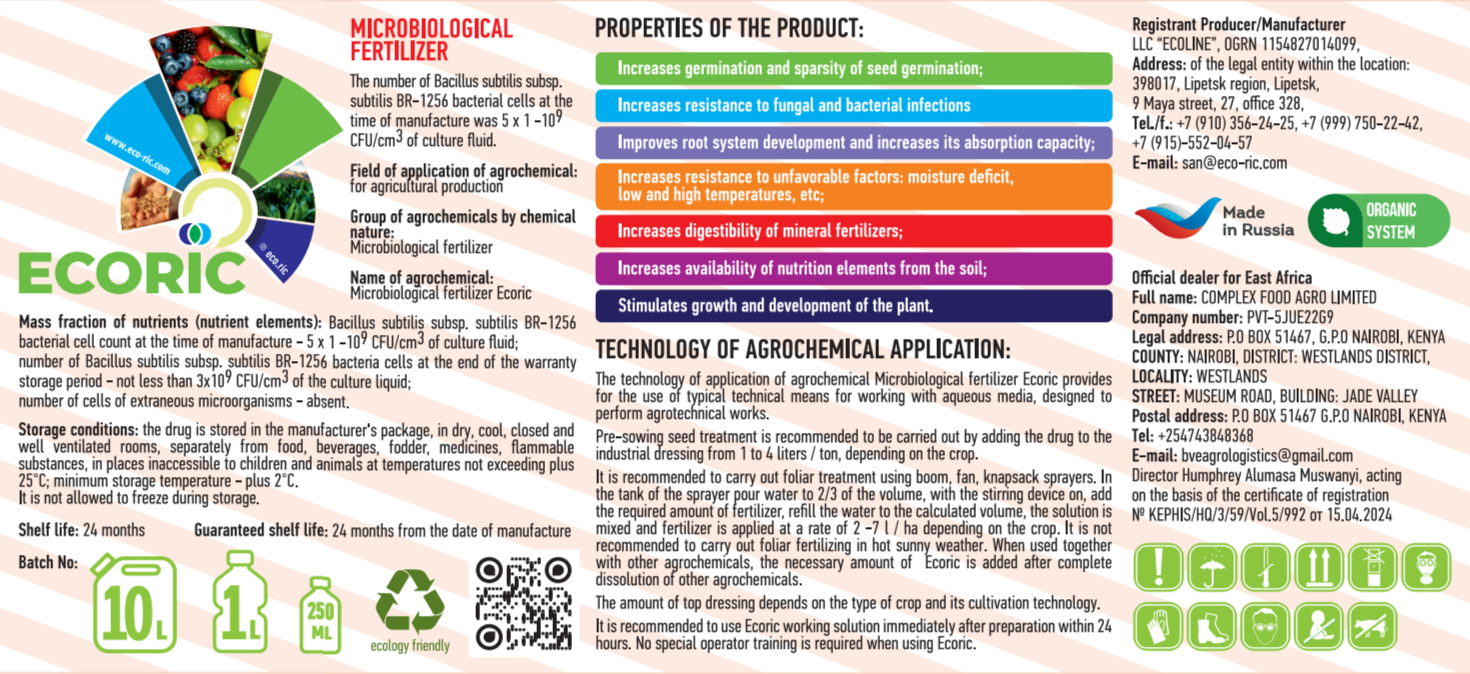 EcoRic Product Label