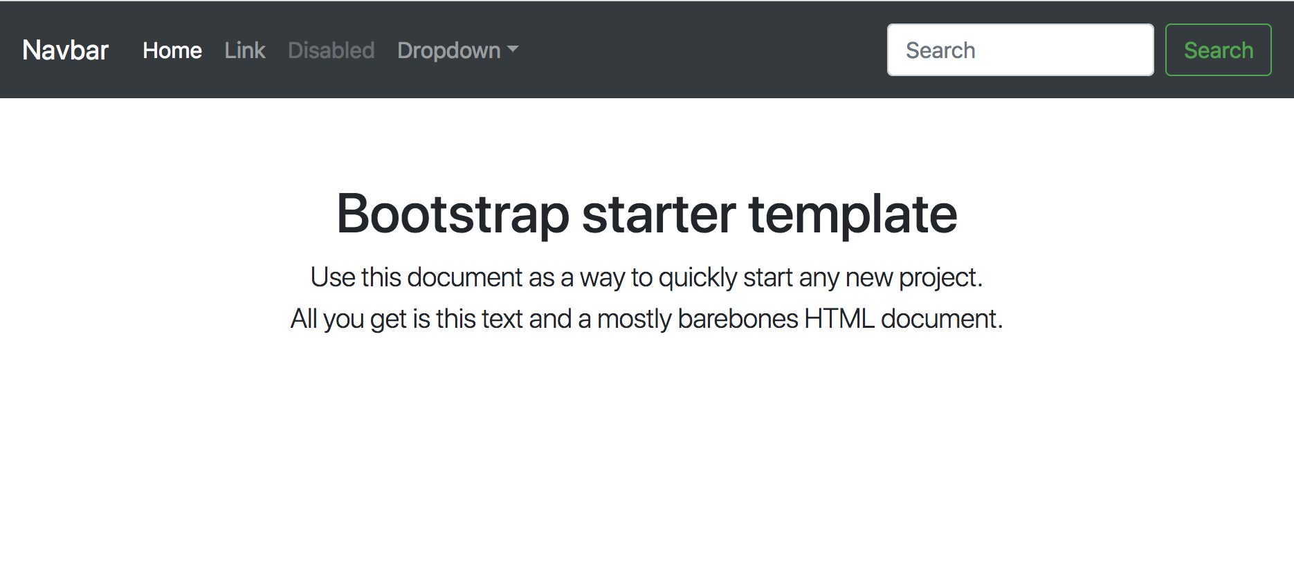 Bootstrap starter template