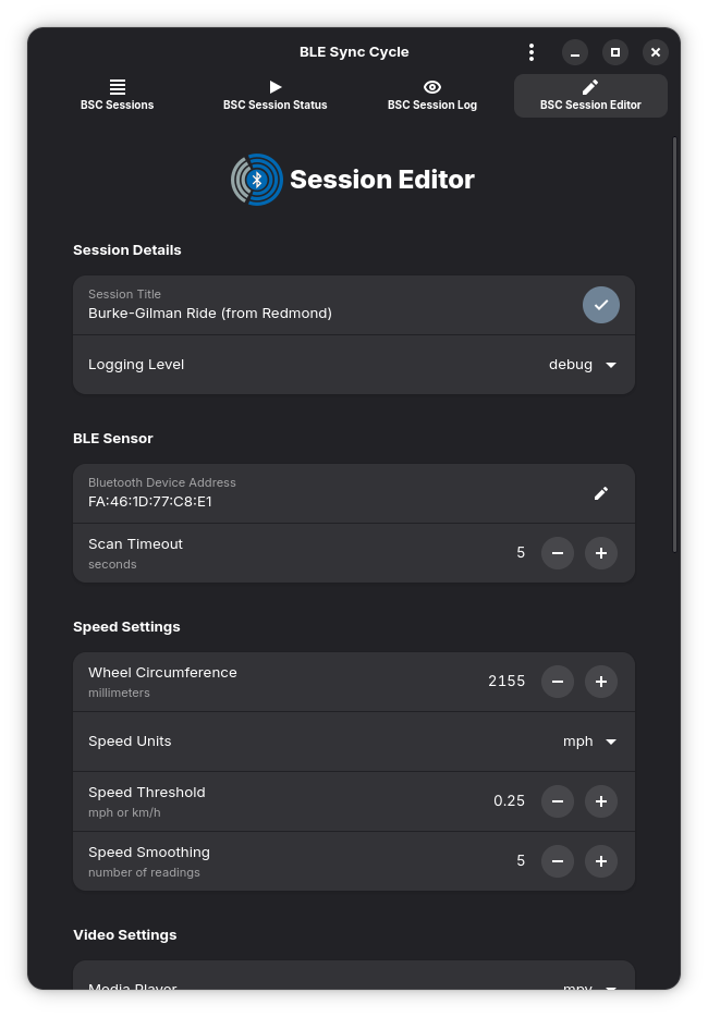 Screenshot showing cycling trainer
