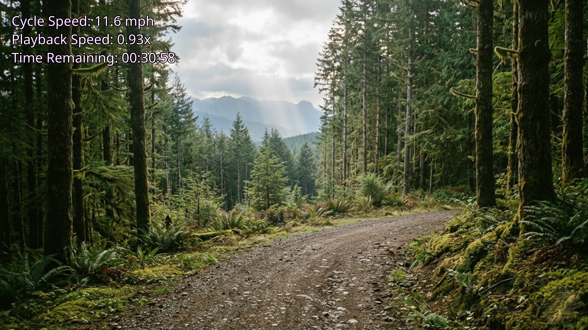 Screenshot showing cycling trainer