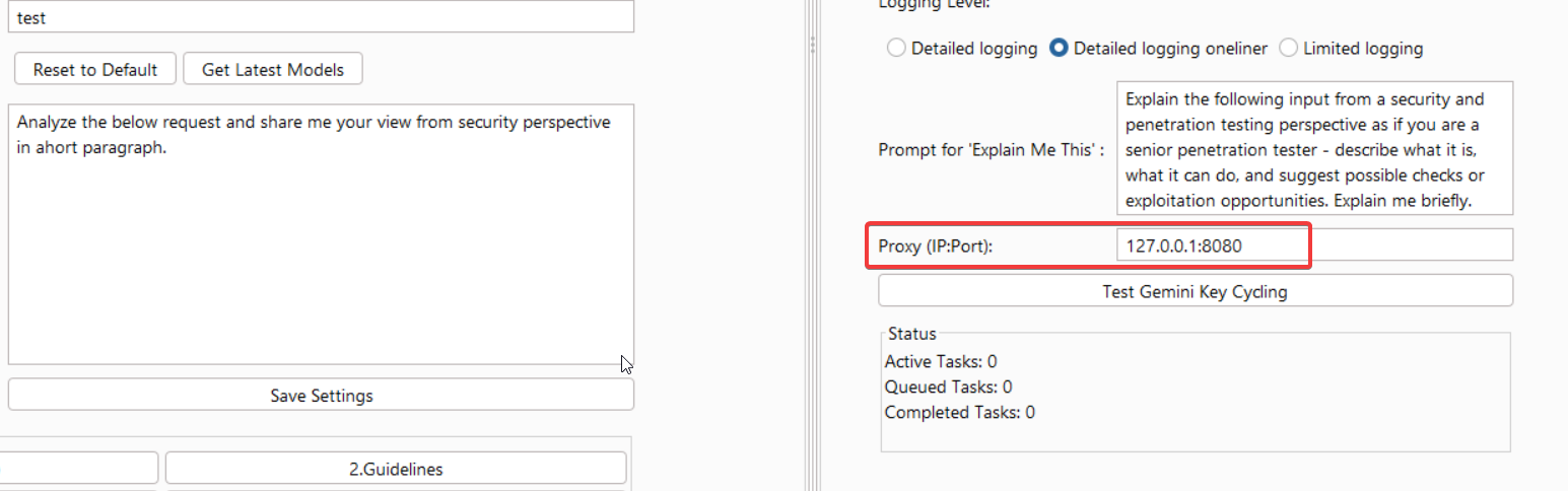 Proxy configuration in AI Auditor