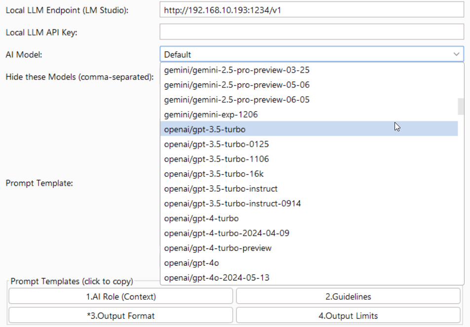 Models list without filter