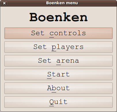 Boenken menu version 3.1