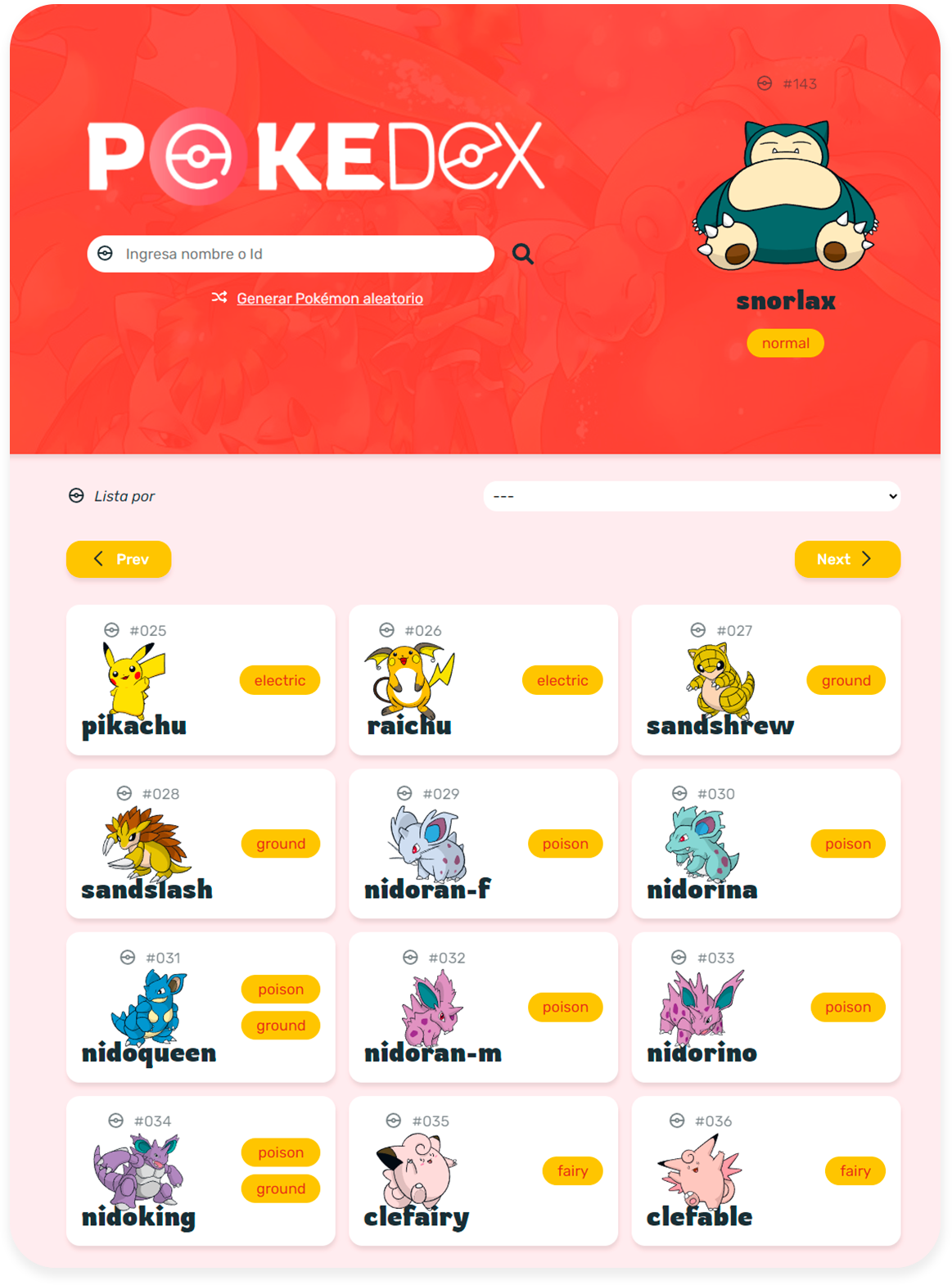 UI Pokedex