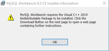 Windows-MySQL-Workbench Install Failure