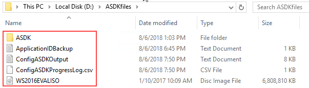 Existing files