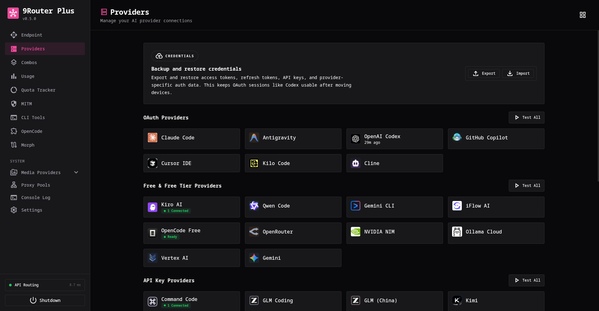 AxonRouter Dashboard
