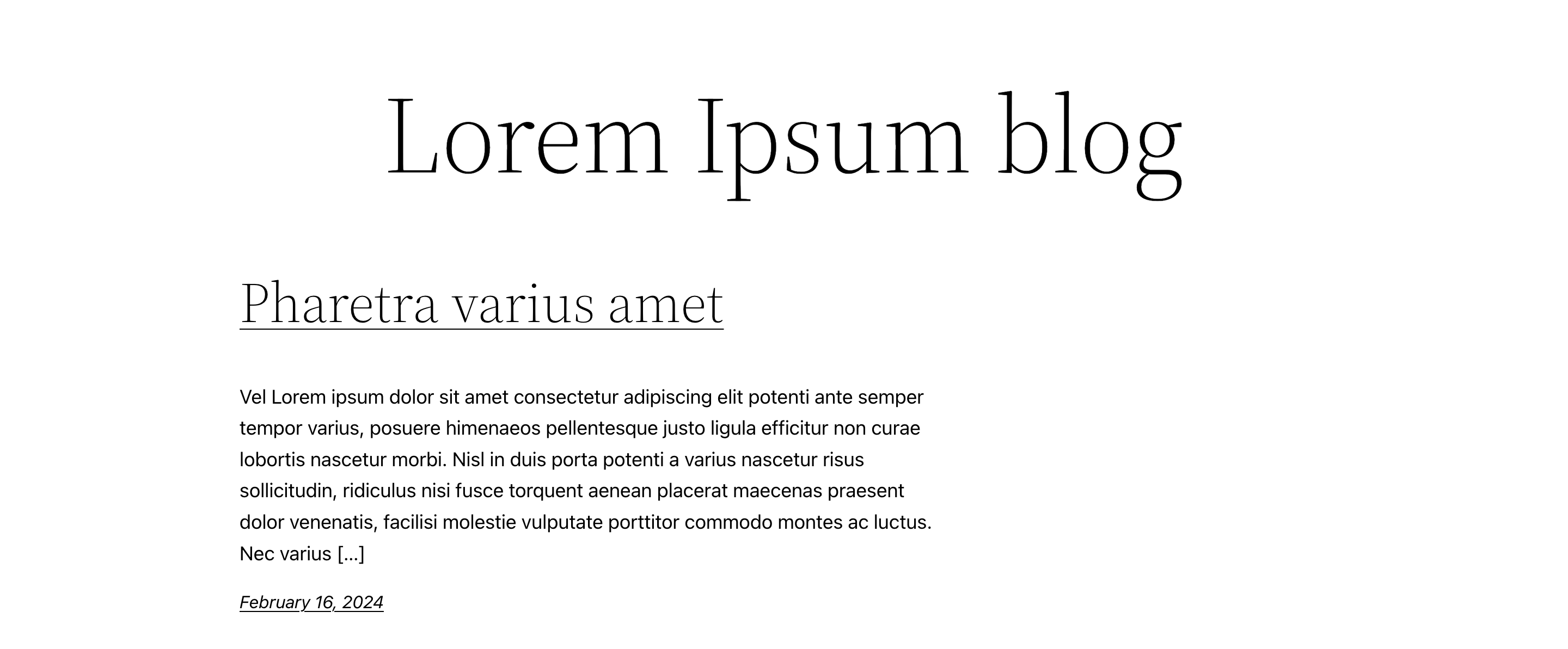 Lorem ipsum blog