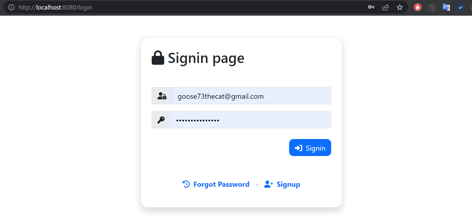 Login Page