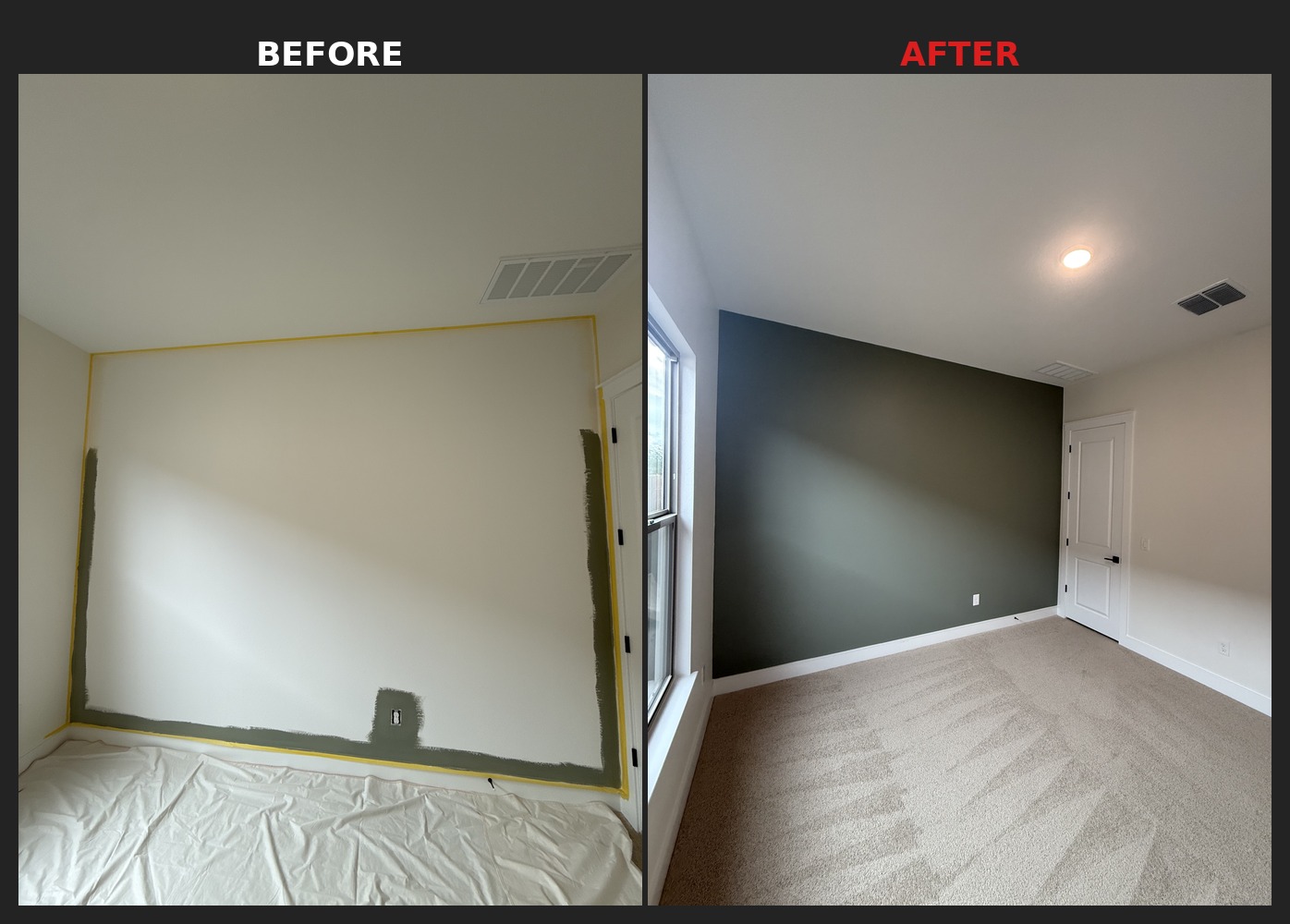 Bedroom - Dark Green Accent