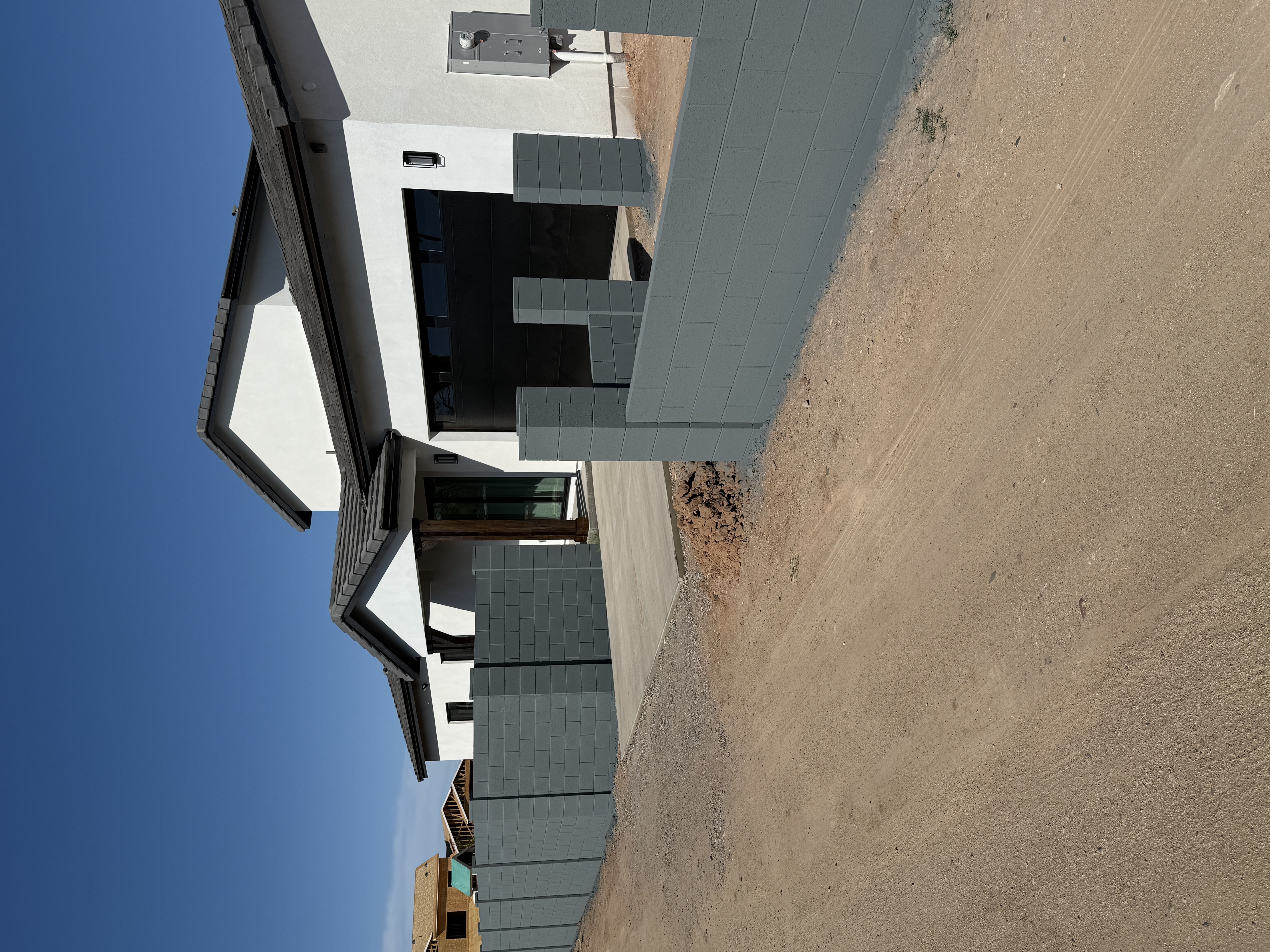 New Construction Block Wall