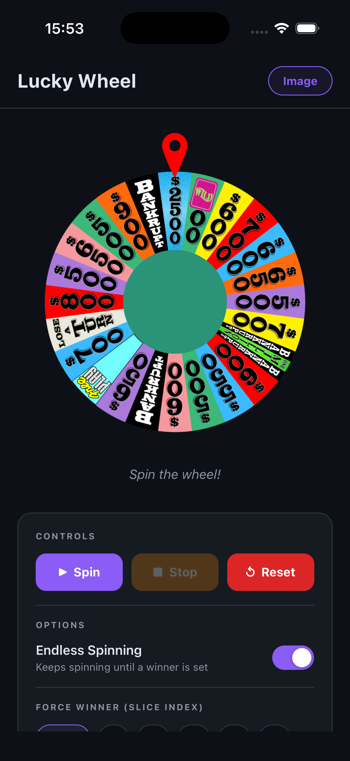 Image wheel example