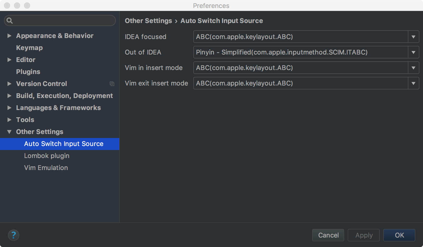 Auto Switch Input Source Setting