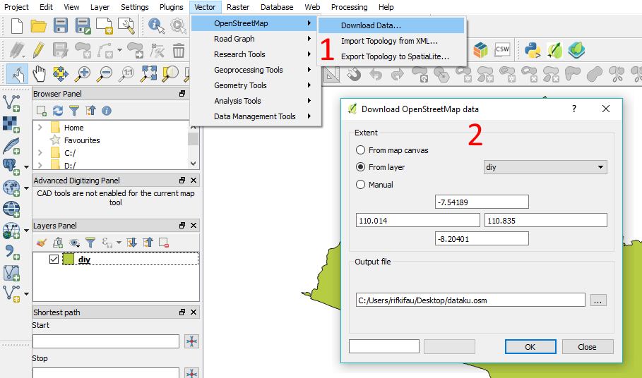 QGIS OSM (OpenStreetMap)