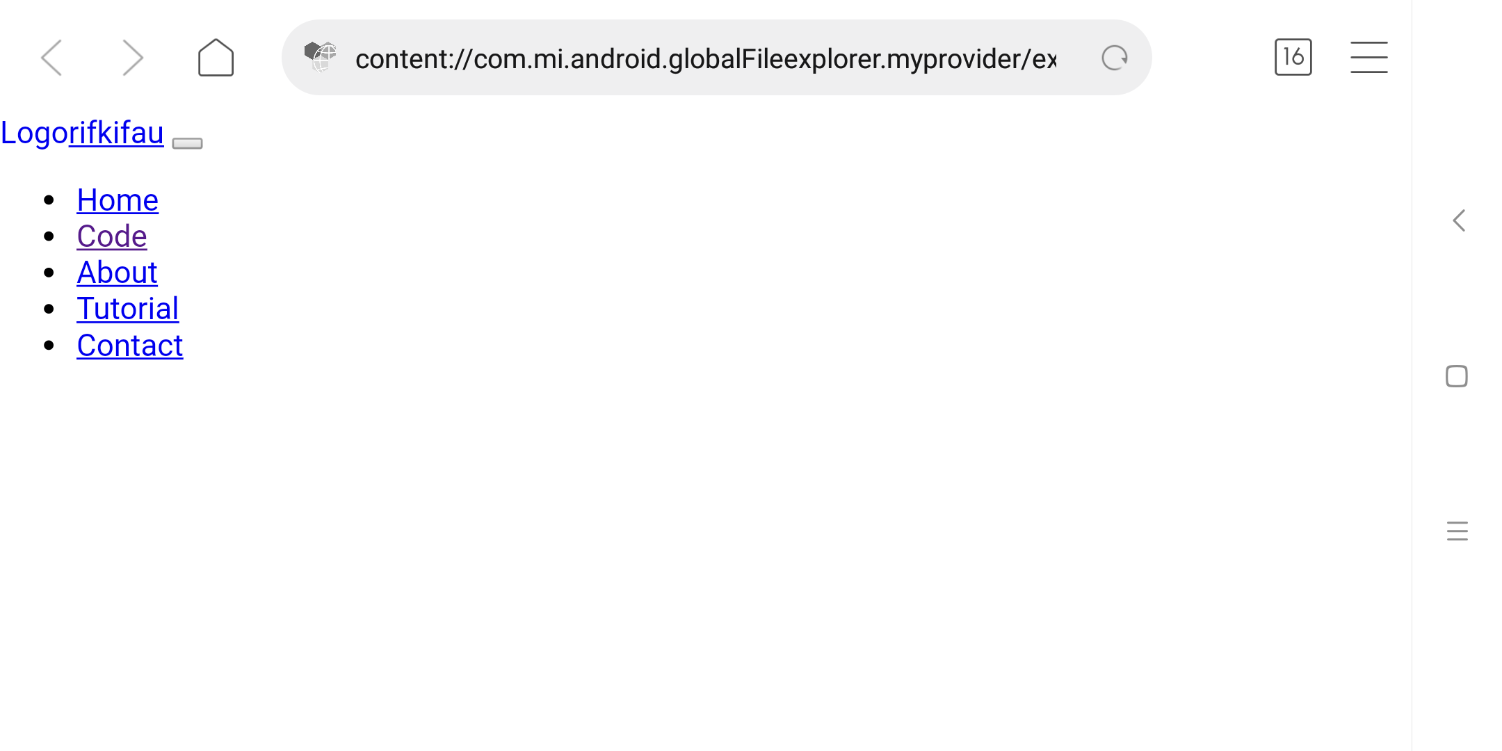 Cara Membuka Local Offline Index html webgis webmap di Browser Smartphone