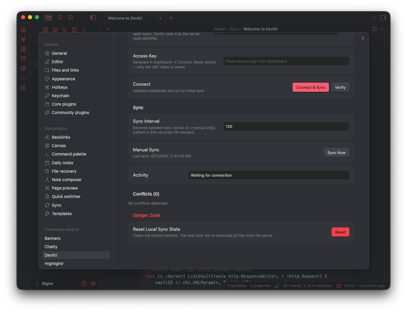 Devitri Sync