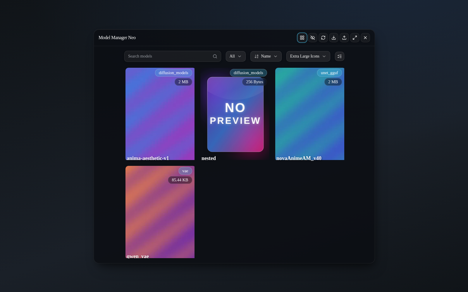Flat models grid
