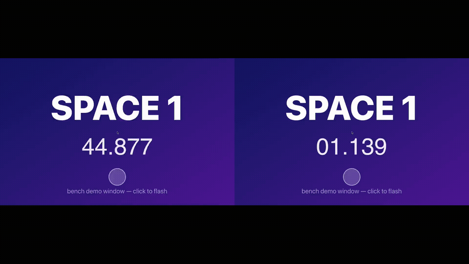 Side-by-side: native macOS switching vs strafe