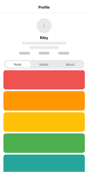 Collapsing header, tab swipe and tap, and pull-to-refresh started from the tab bar
