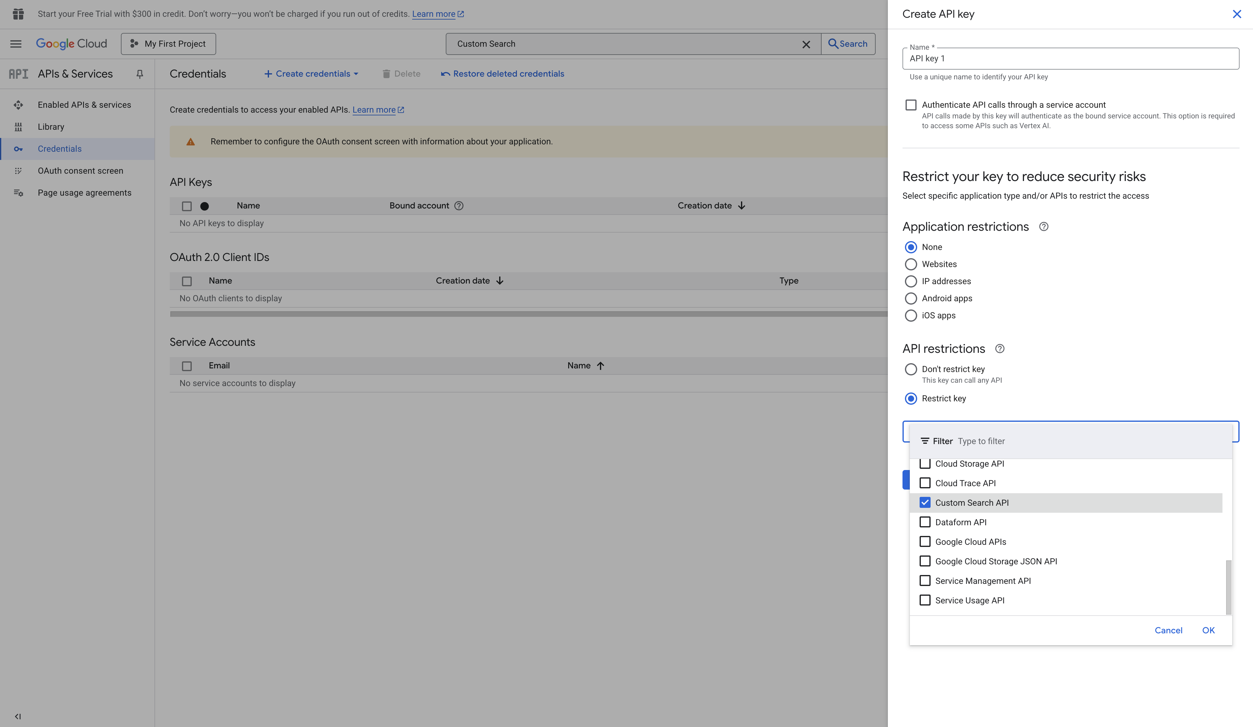 Create API Sidebar