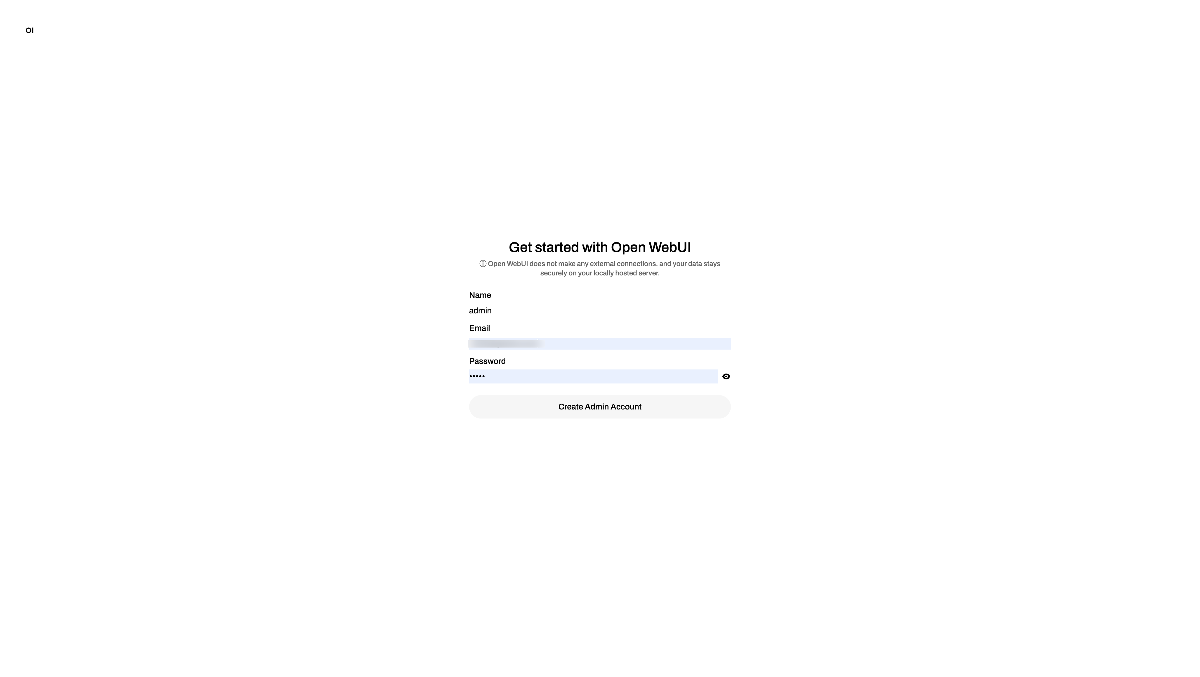 OpenWebUI Create Account