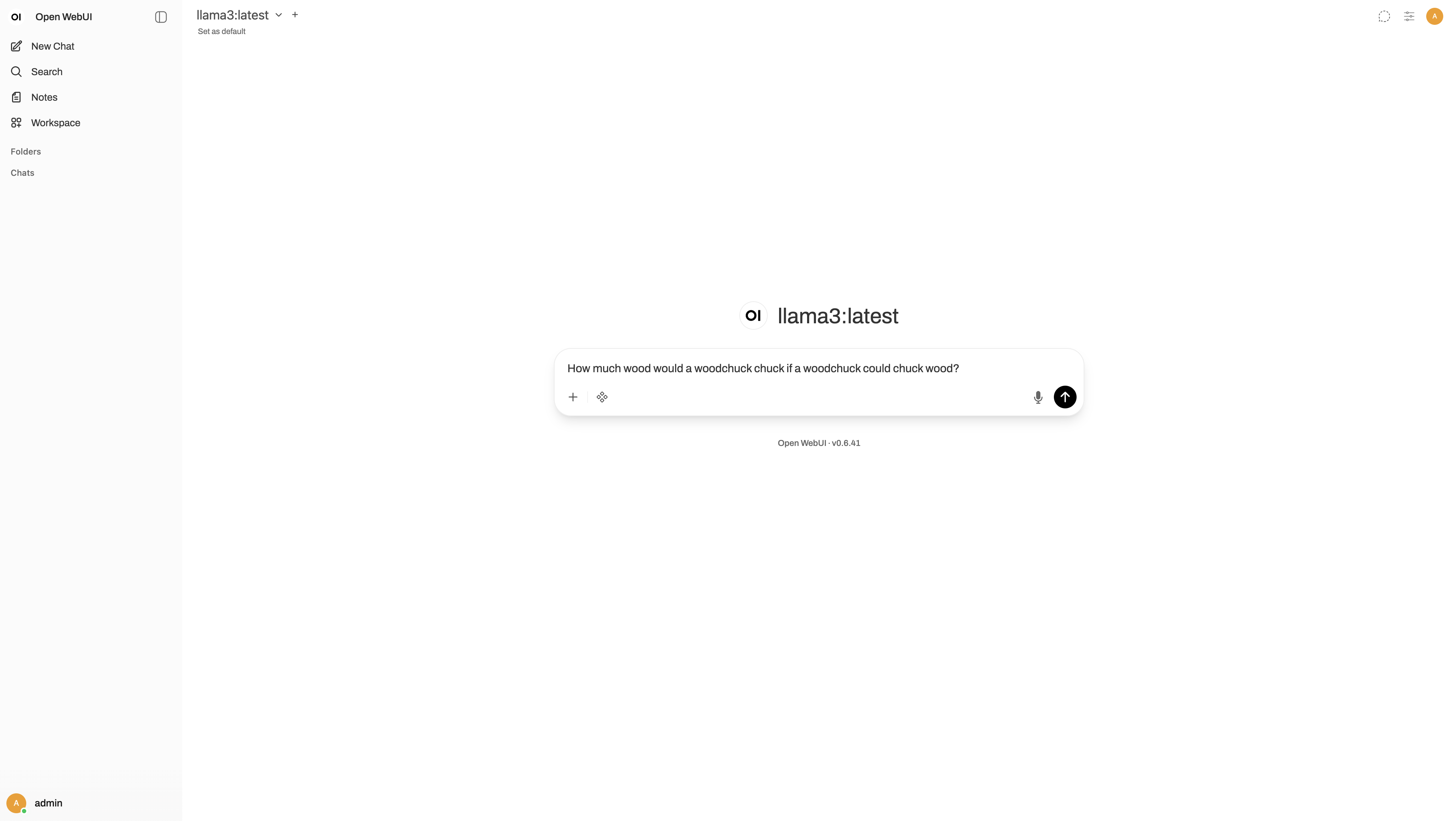 OpenWebUI First Test