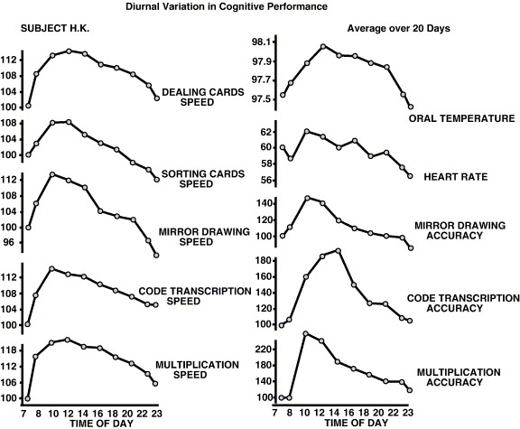 Diurnal Variation in Cognitive Performance