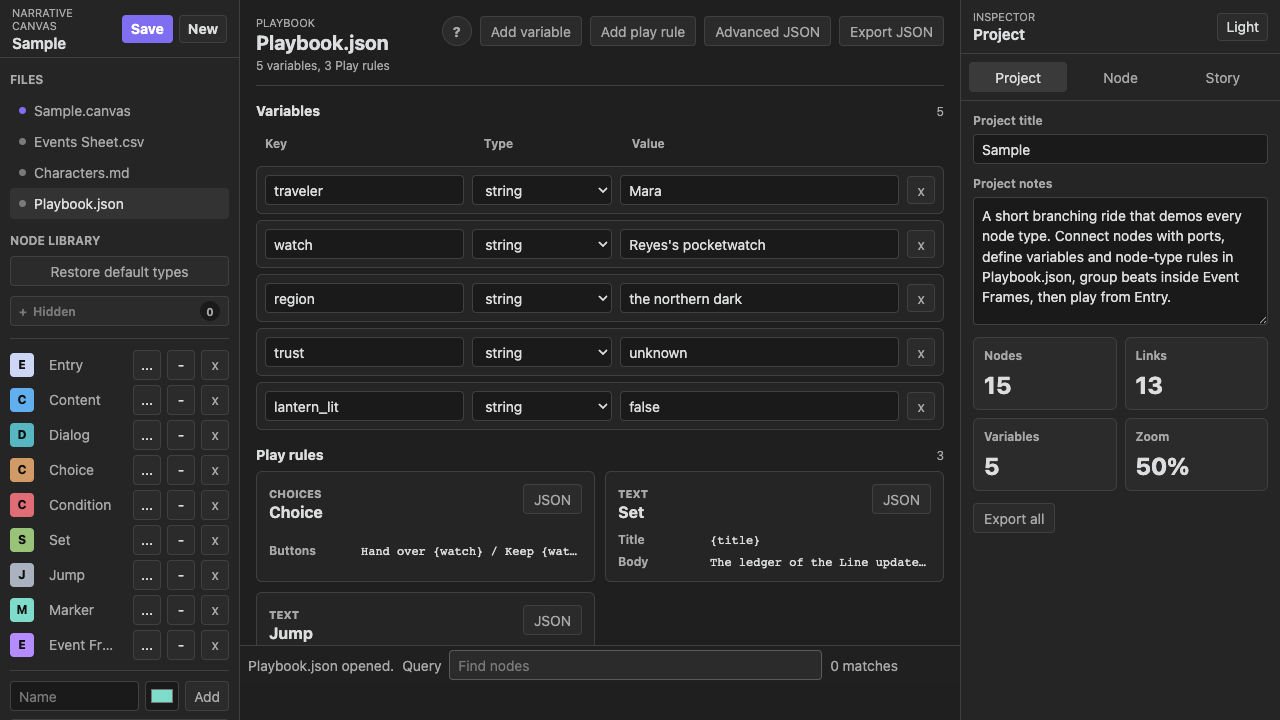 Playbook editor