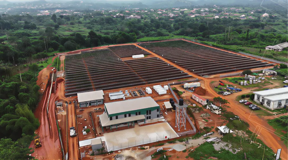 The 220/132 kV substation that interfaces with the high-voltage grid.