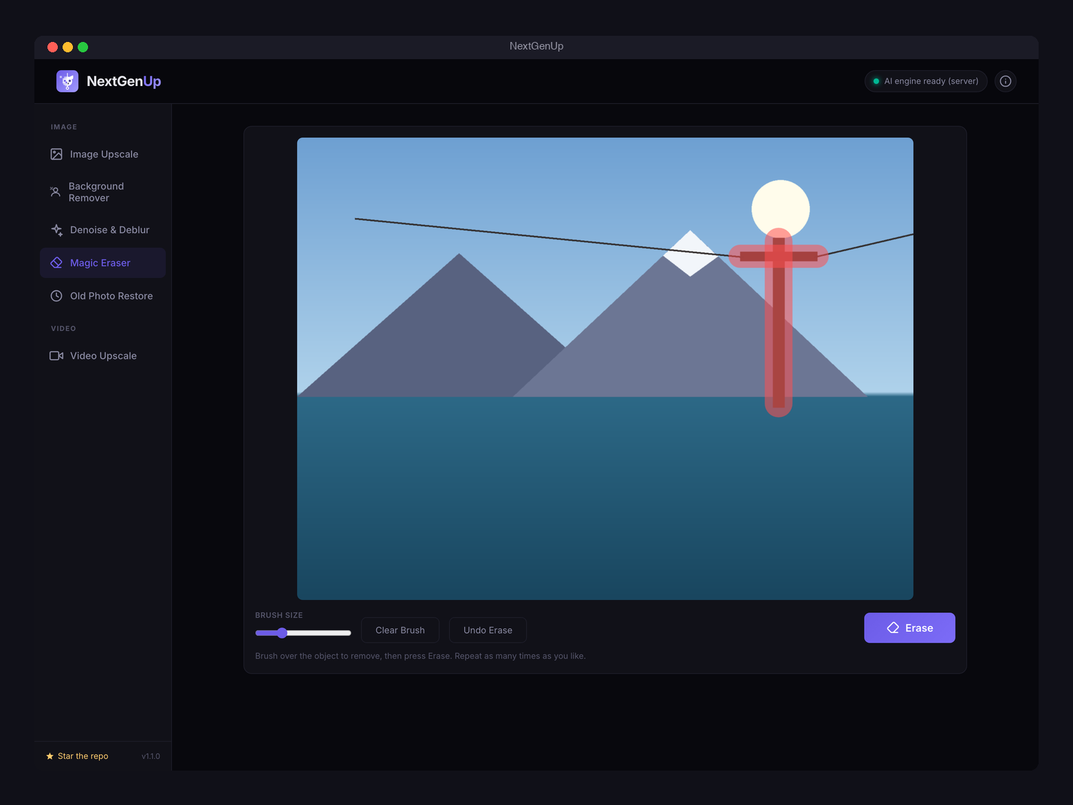 Magic Eraser: brush over an unwanted object and AI removes it