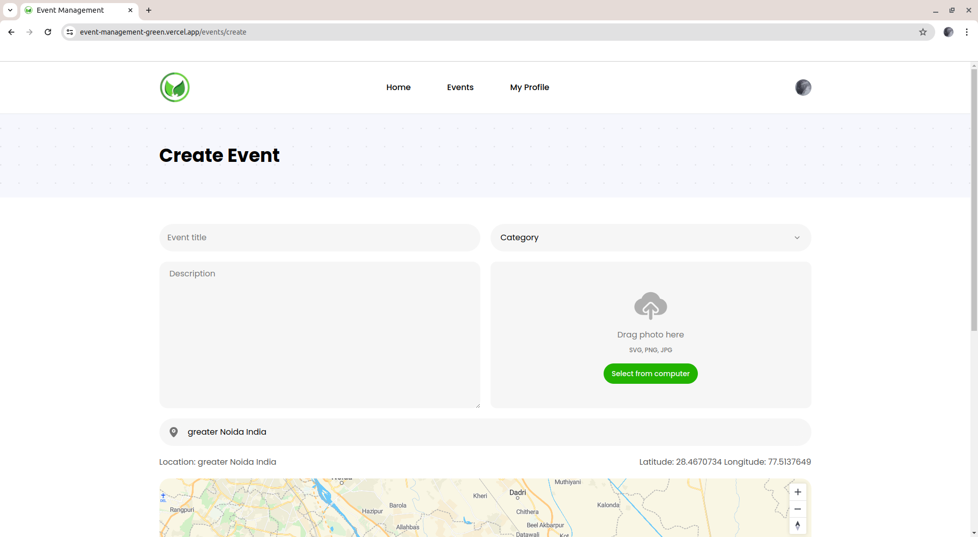 event Page