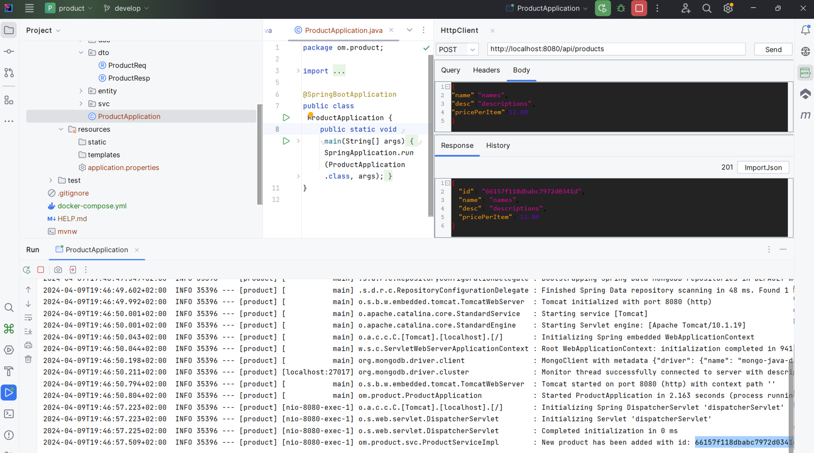 Product module: manual testing