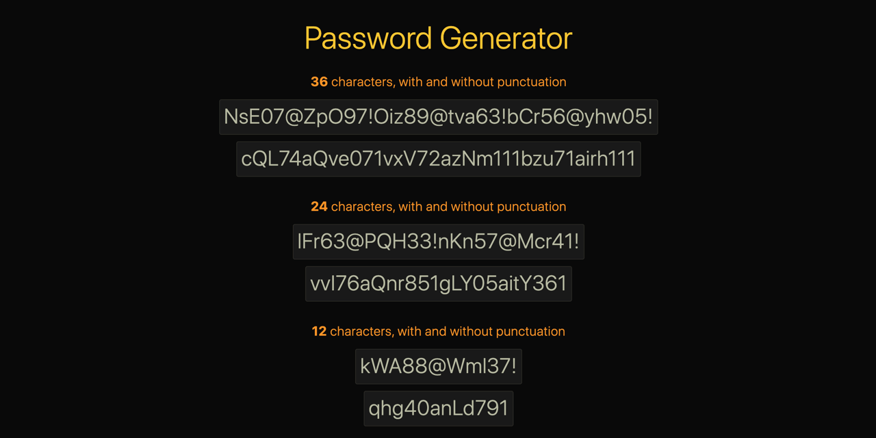 Password Generator