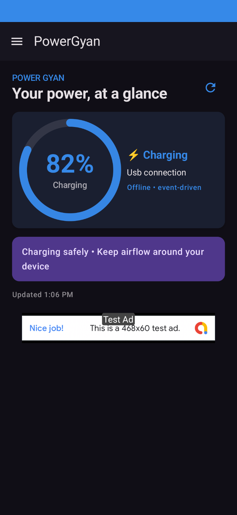 PowerGyan home battery dashboard