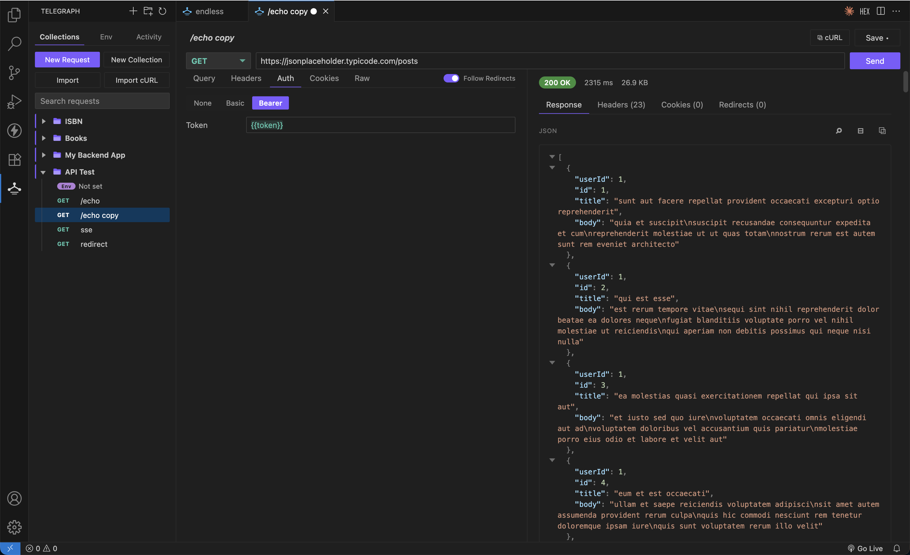 Auth with variables
