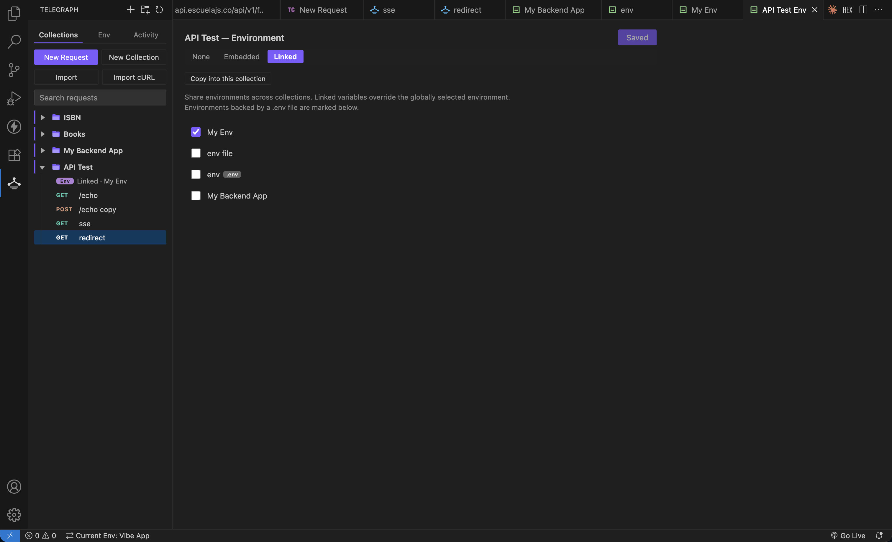 Linked environments