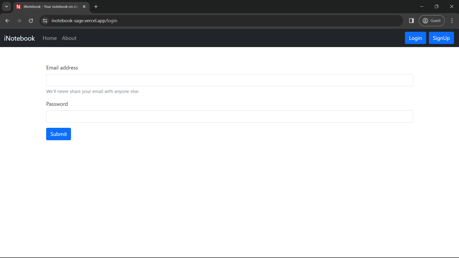 GitHub - ritwikRkk/iNoteBook: A MERN stack note-taking website that ...