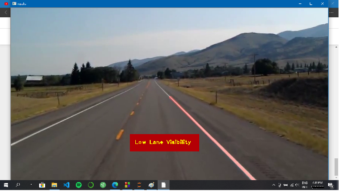 Lane visibility low