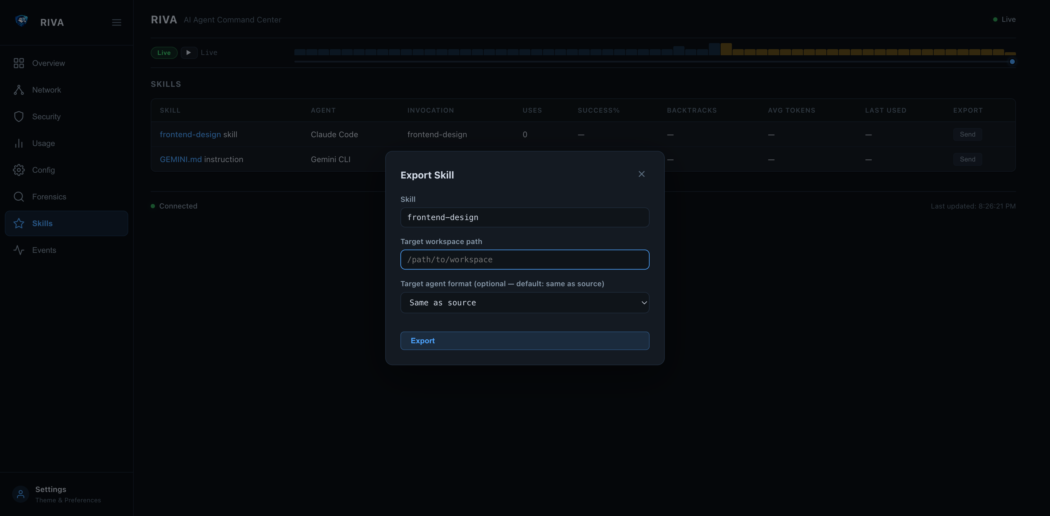 Export Modal