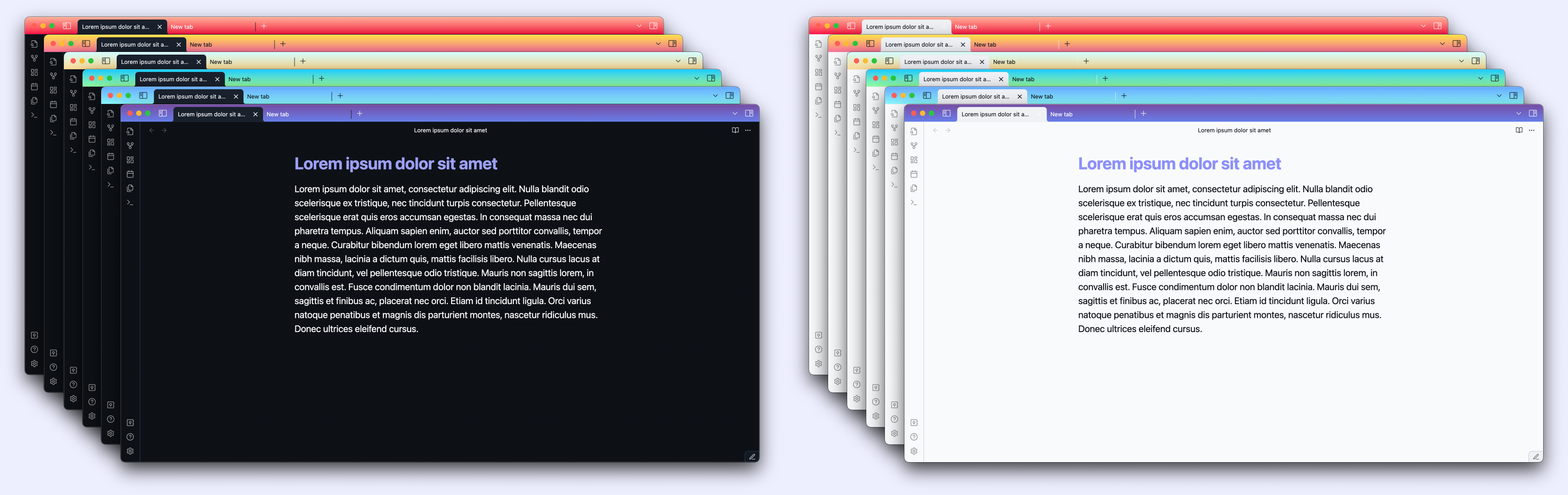 gradient frames