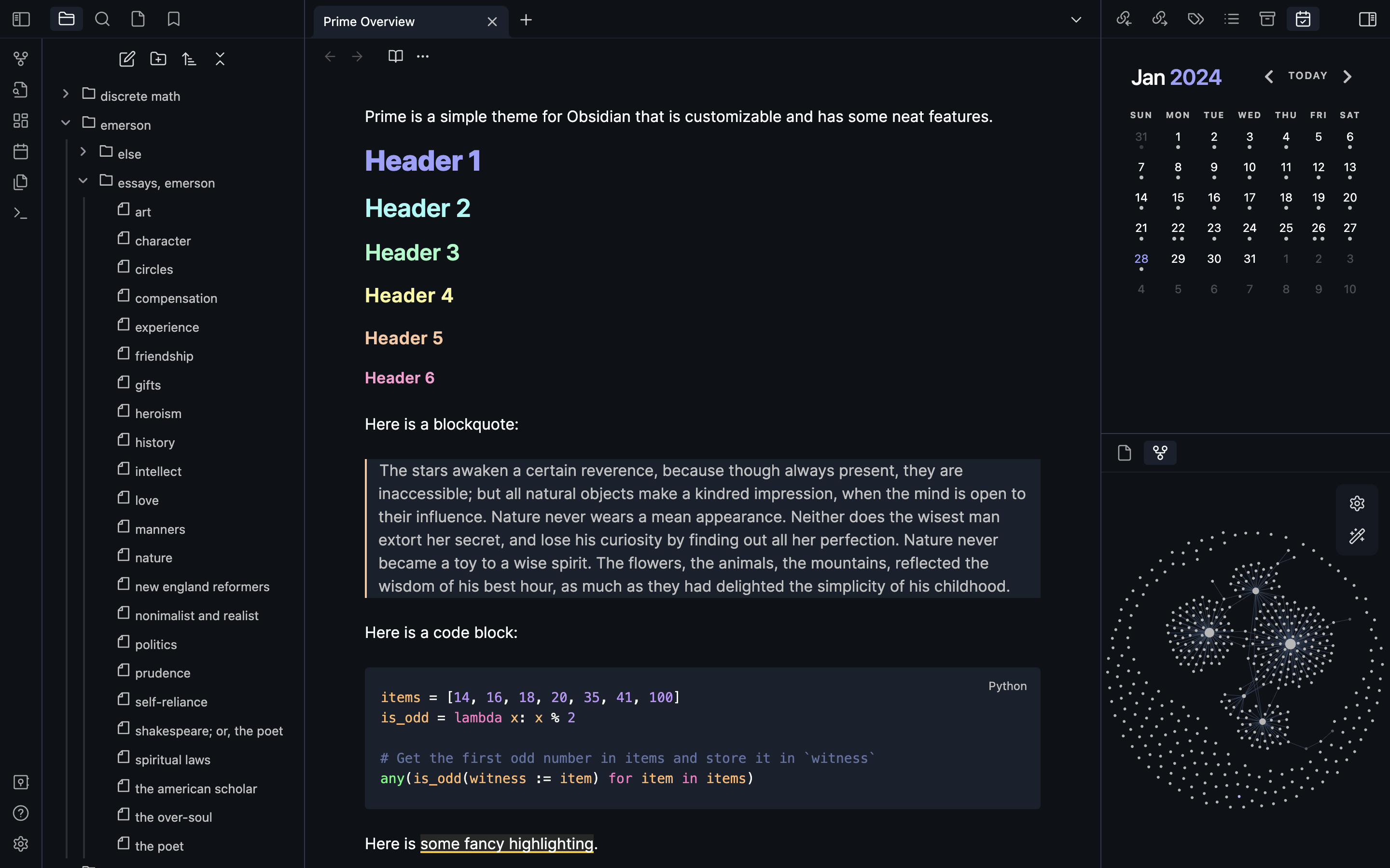 Prime Overview 1 Dark Theme