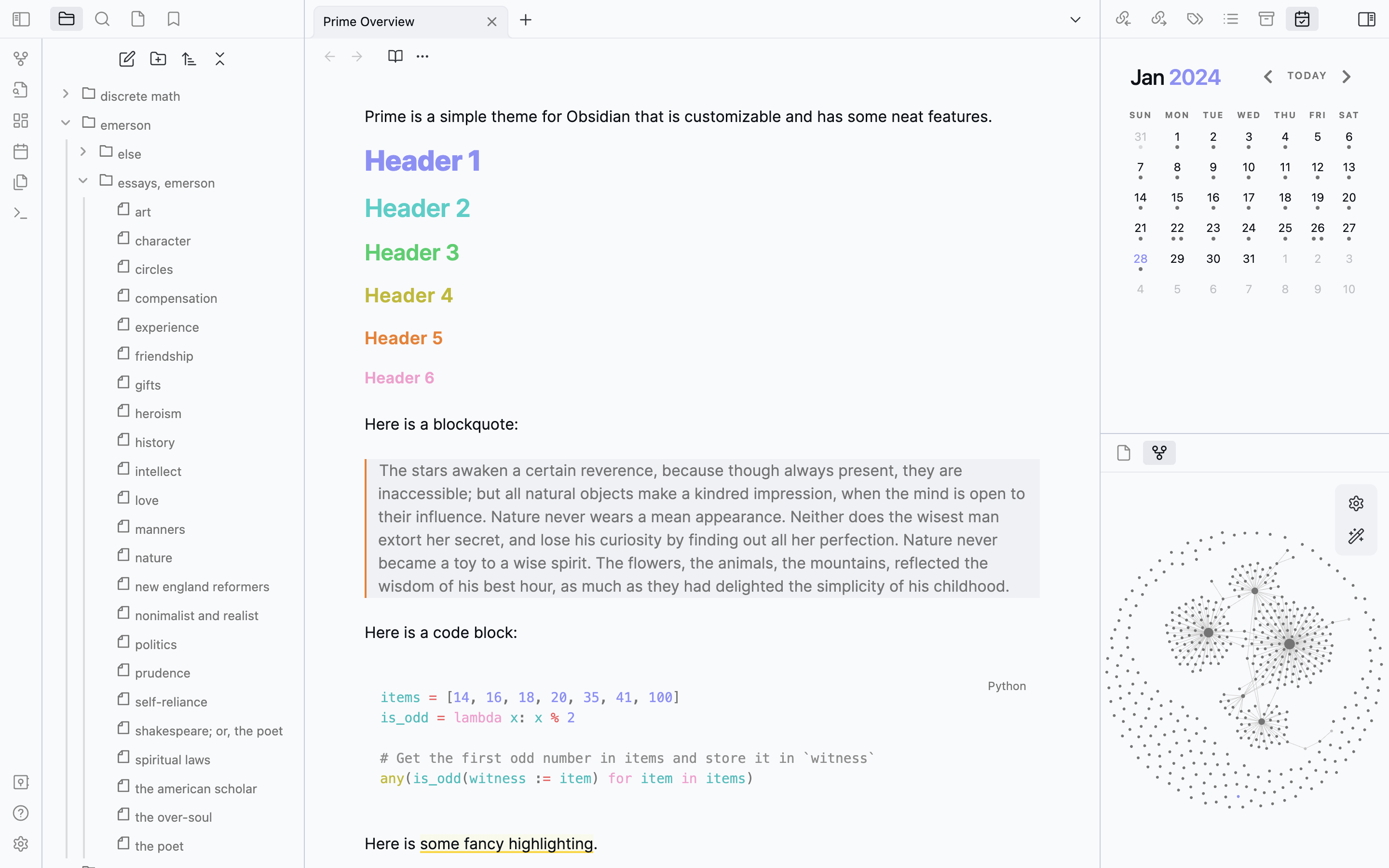 Prime Overview 2 Dark Theme