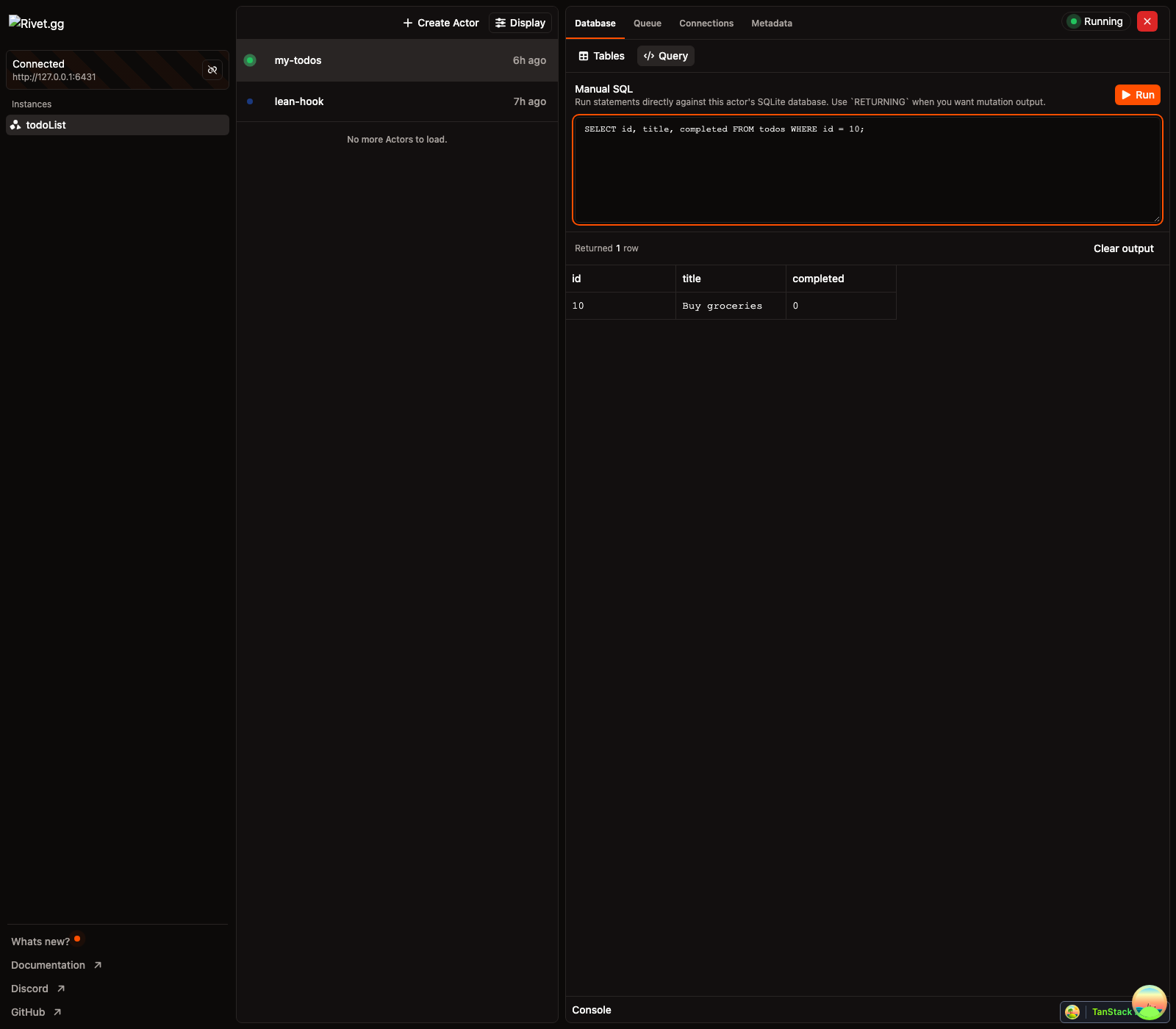 Verify discard result