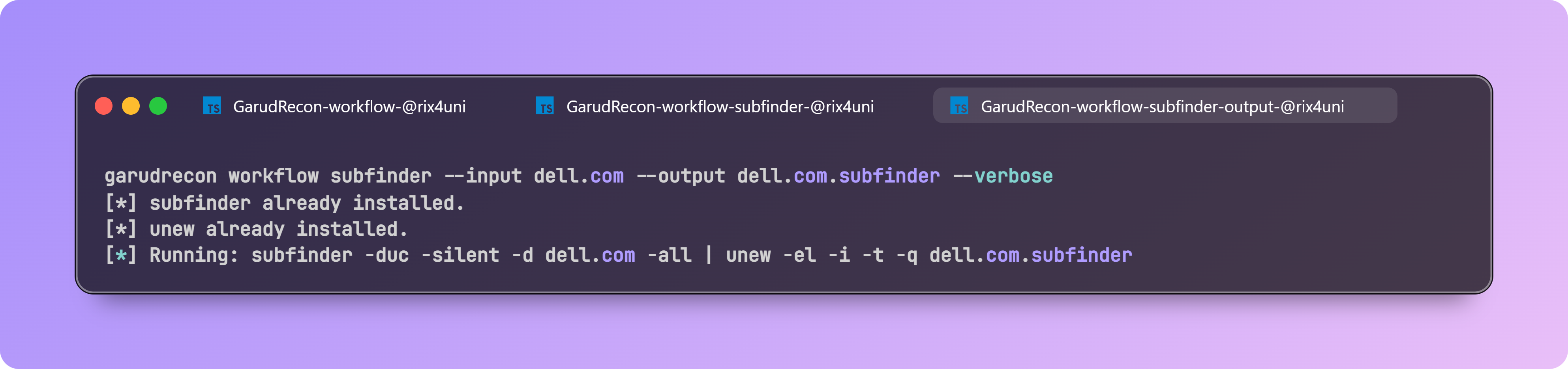 images/output/GarudRecon-workflow-subfinder-output-@rix4uni.png