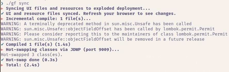 ./gf sync -v output