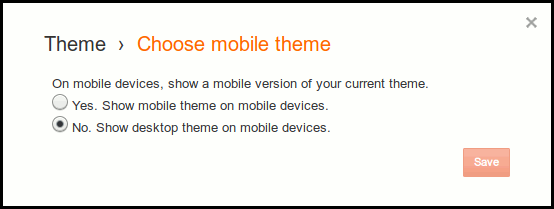 Turn off mobile theme