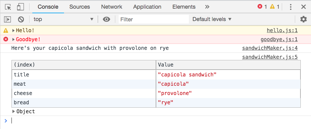 sample boilerplate output