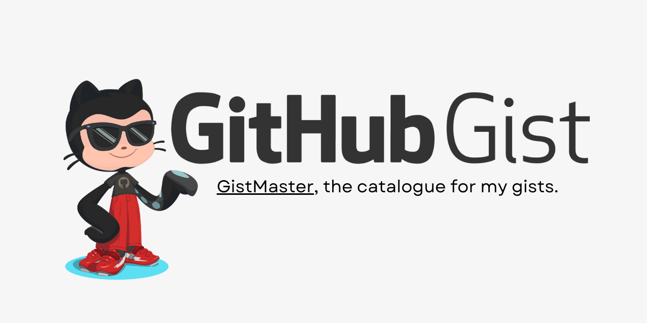 GistMaster, a catalogue for your gists