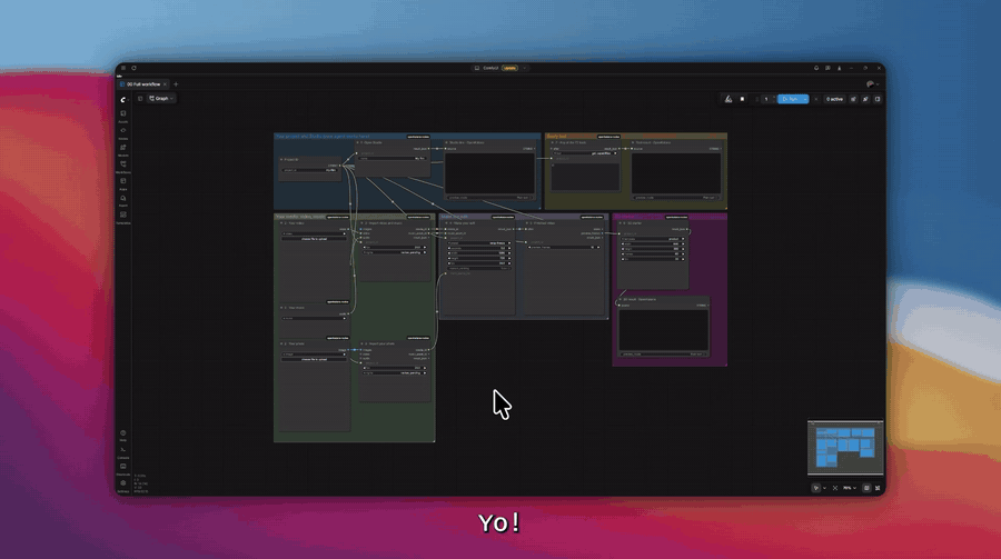 OpenKatana in ComfyUI: Full workflow, App mode, Run, then Studio opens